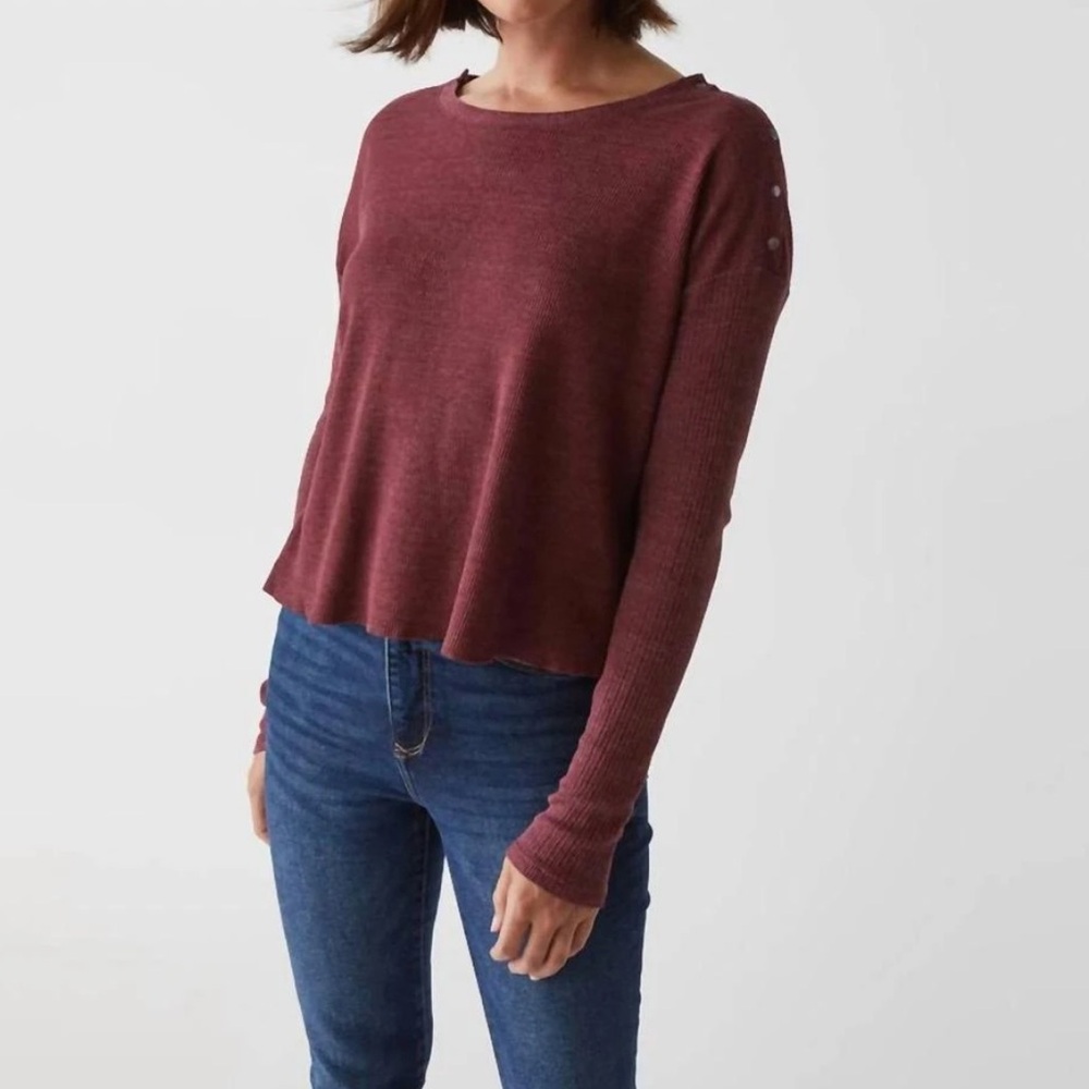 NWT Michael Stars Milo Pullover Long Sleeve Shirt